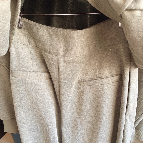 Sage Green Cropped Hoodie Wide Leg Pants Set S - Picture 6 of 7